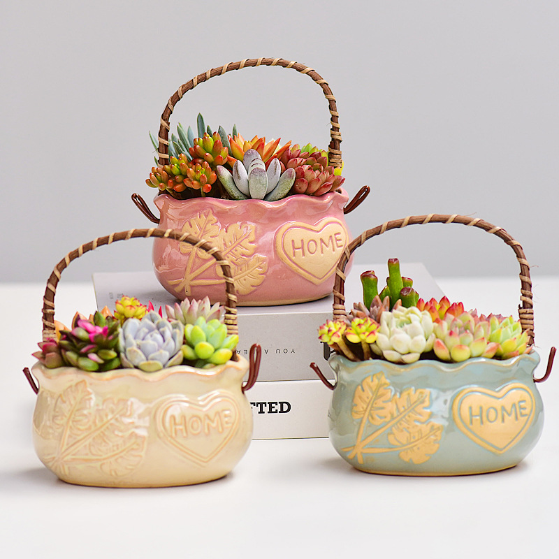 Snake Plant Ceramic - Maceta de Cerámica Estilo Nórdico para
