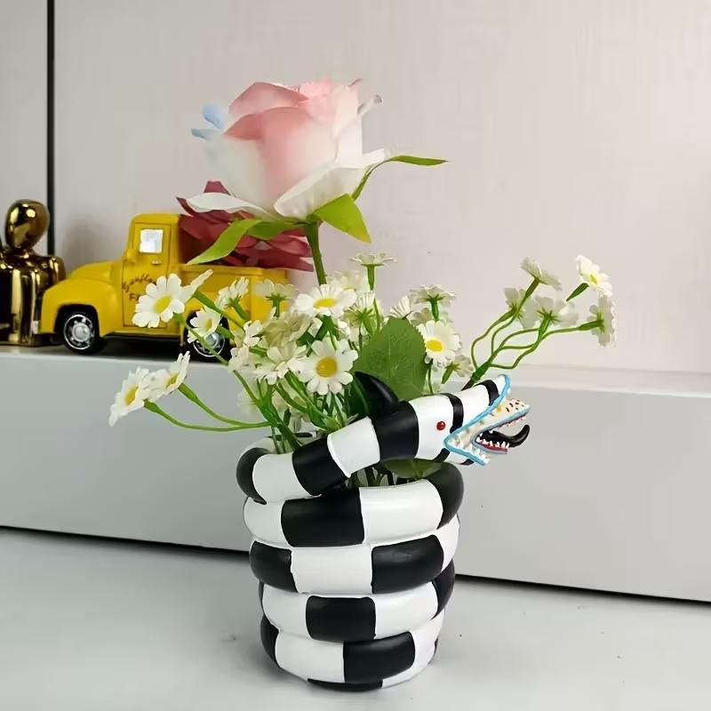 Snake Plant Ceramic - Maceta de resina con forma de