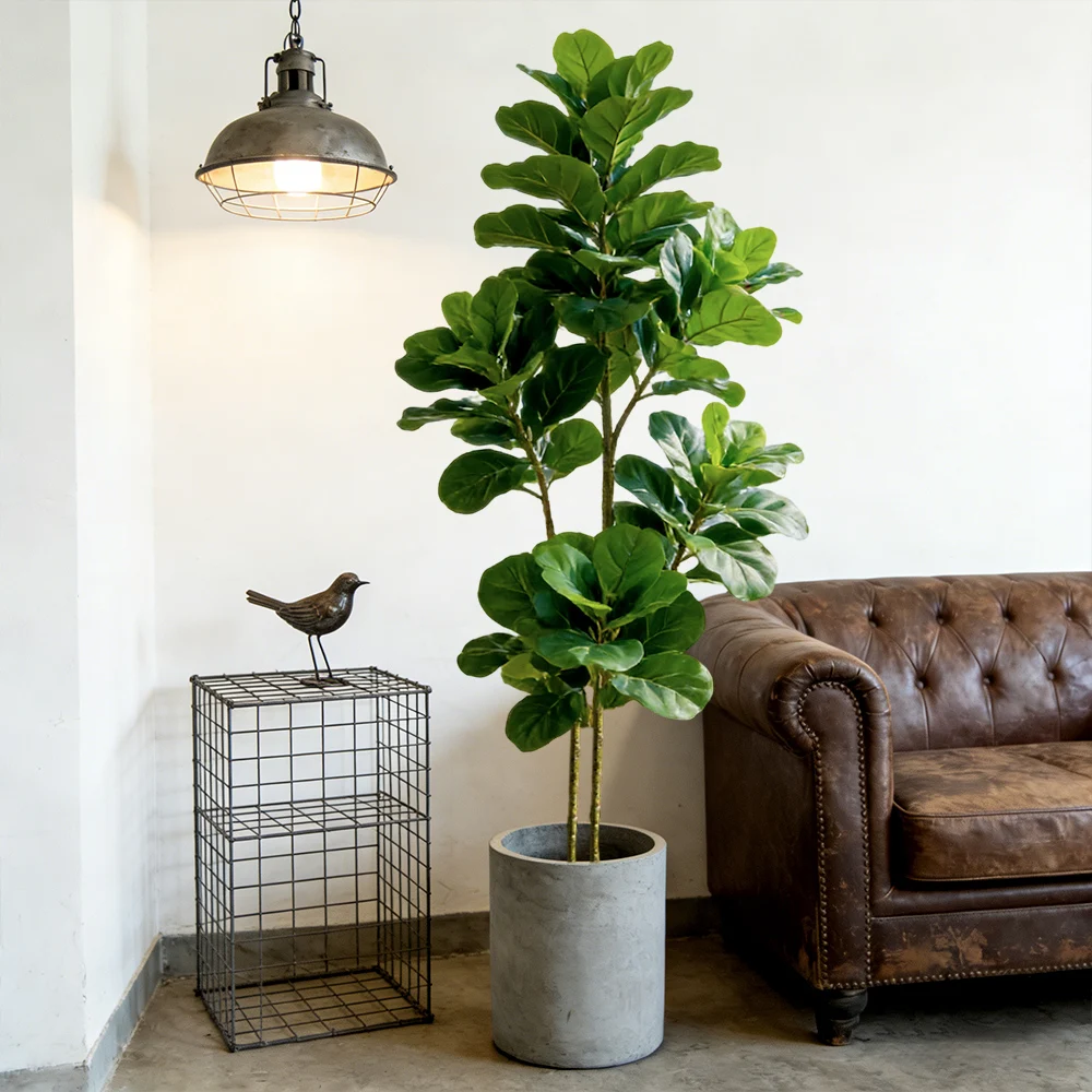 Fiddle Leaf Fig - Árbol artificial de figo de 64/122